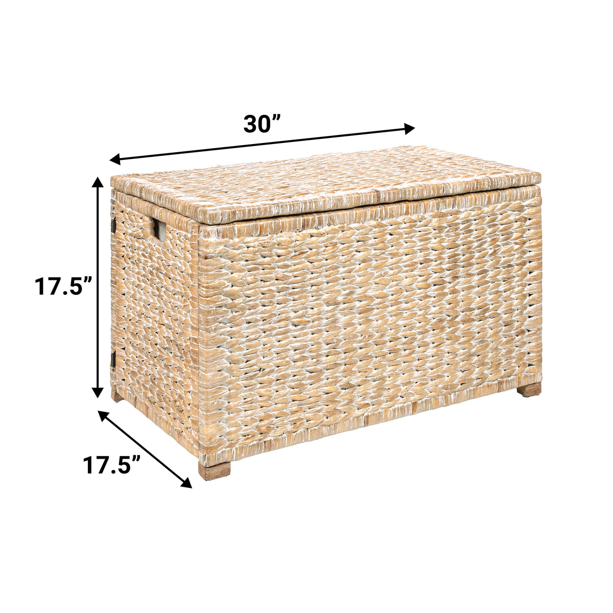 Anada Wicker Weave 30" Storage Trunk - Happimess