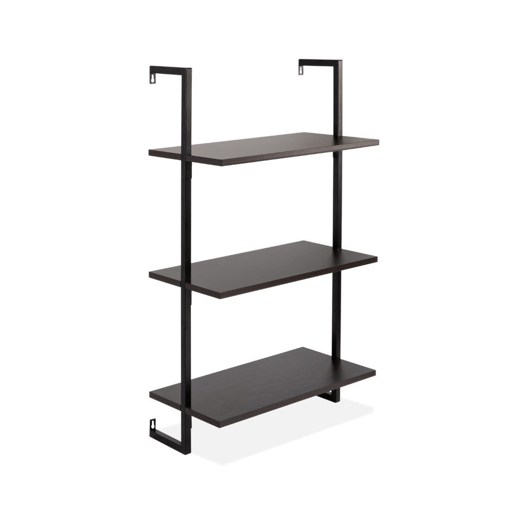 Madera 40.55" Industrial Wall-Mounted Bookcase - Happimess