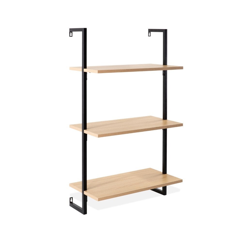 Madera 40.55" Industrial Wall-Mounted Bookcase - Happimess