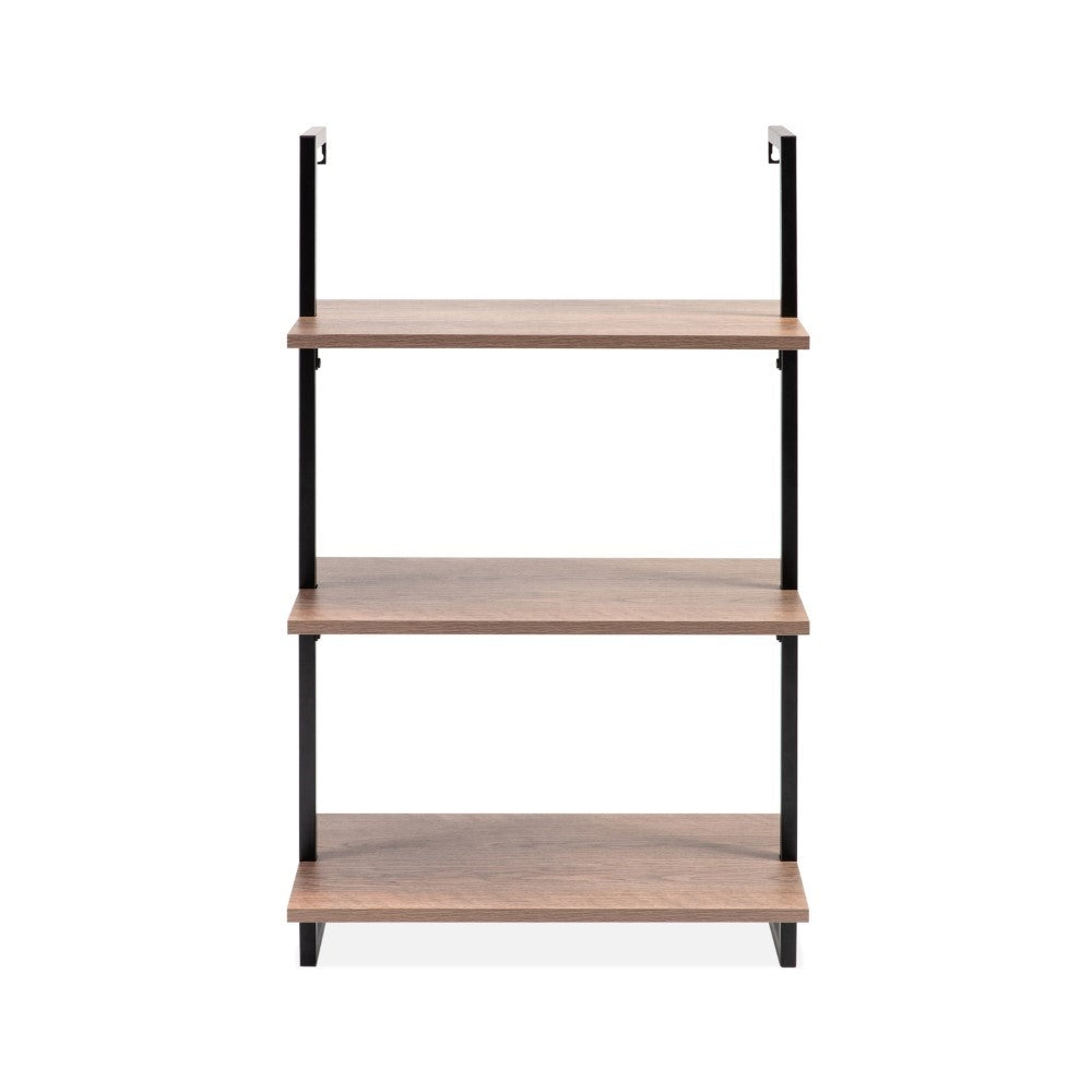 Madera 40.55" Industrial Wall-Mounted Bookcase - Happimess