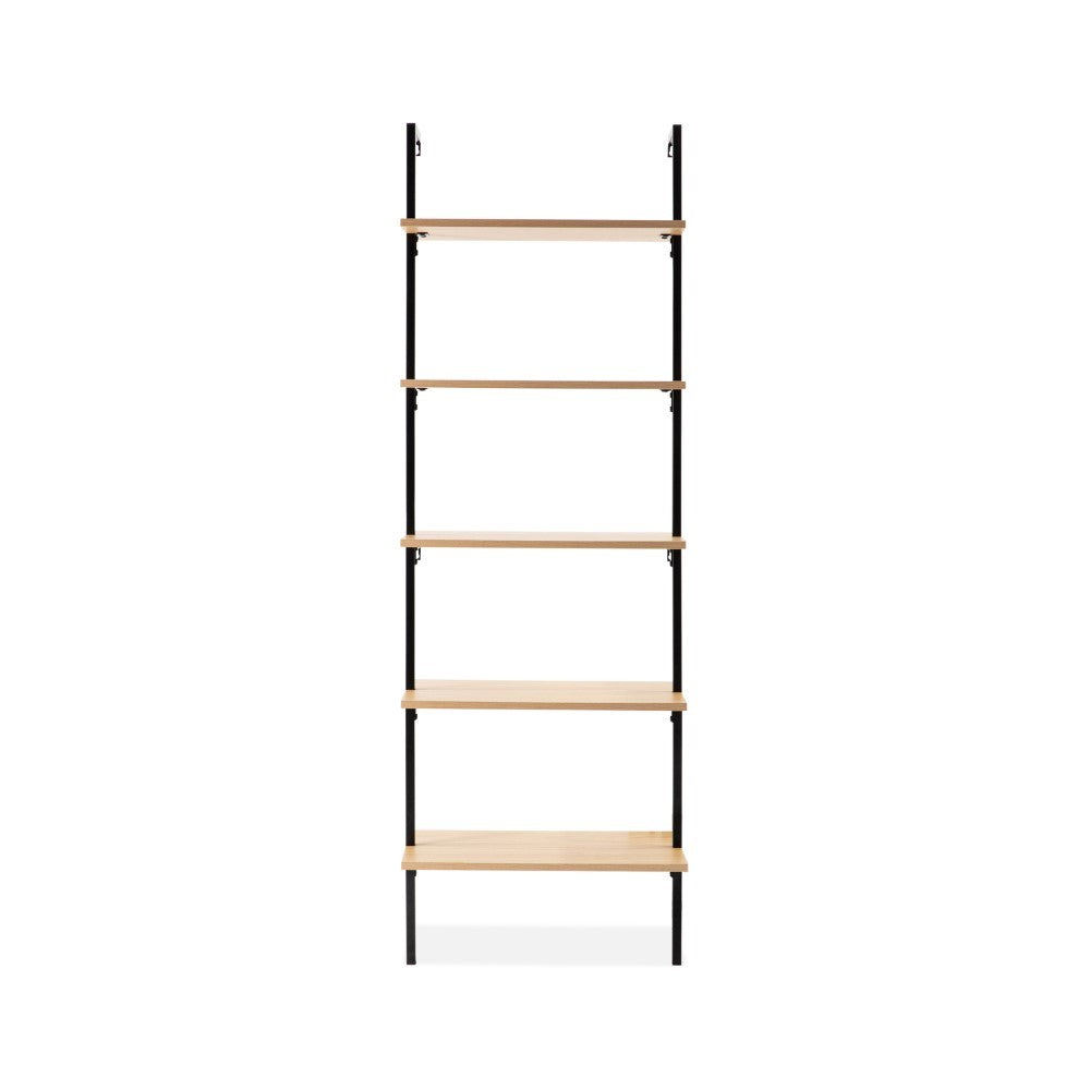 Madera 72.05" Industrial Wall-Mounted Bookcase with Metal Frame - Happimess