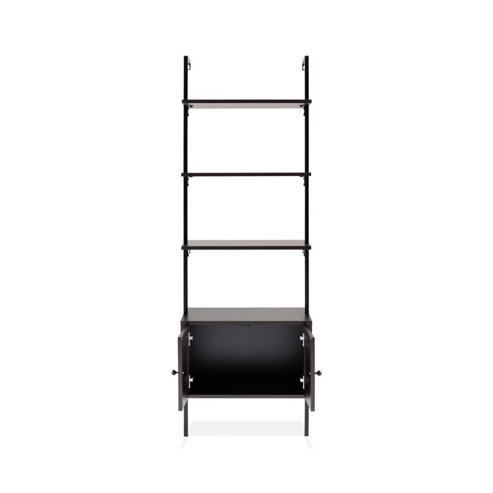 Tulare 72.05" Industrial Wall-Mounted Bookcase - Happimess
