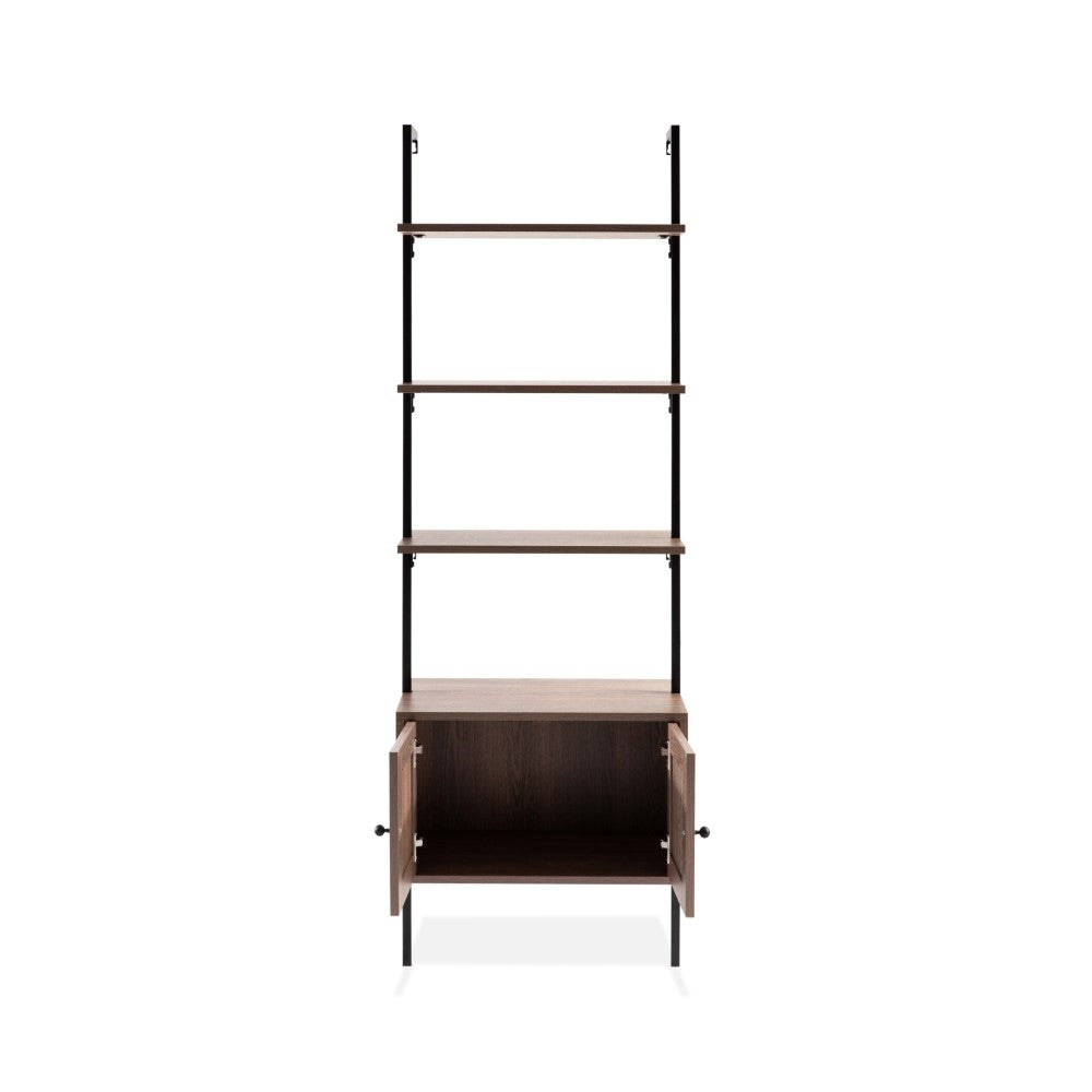Tulare 72.05" Industrial Wall-Mounted Bookcase - Happimess