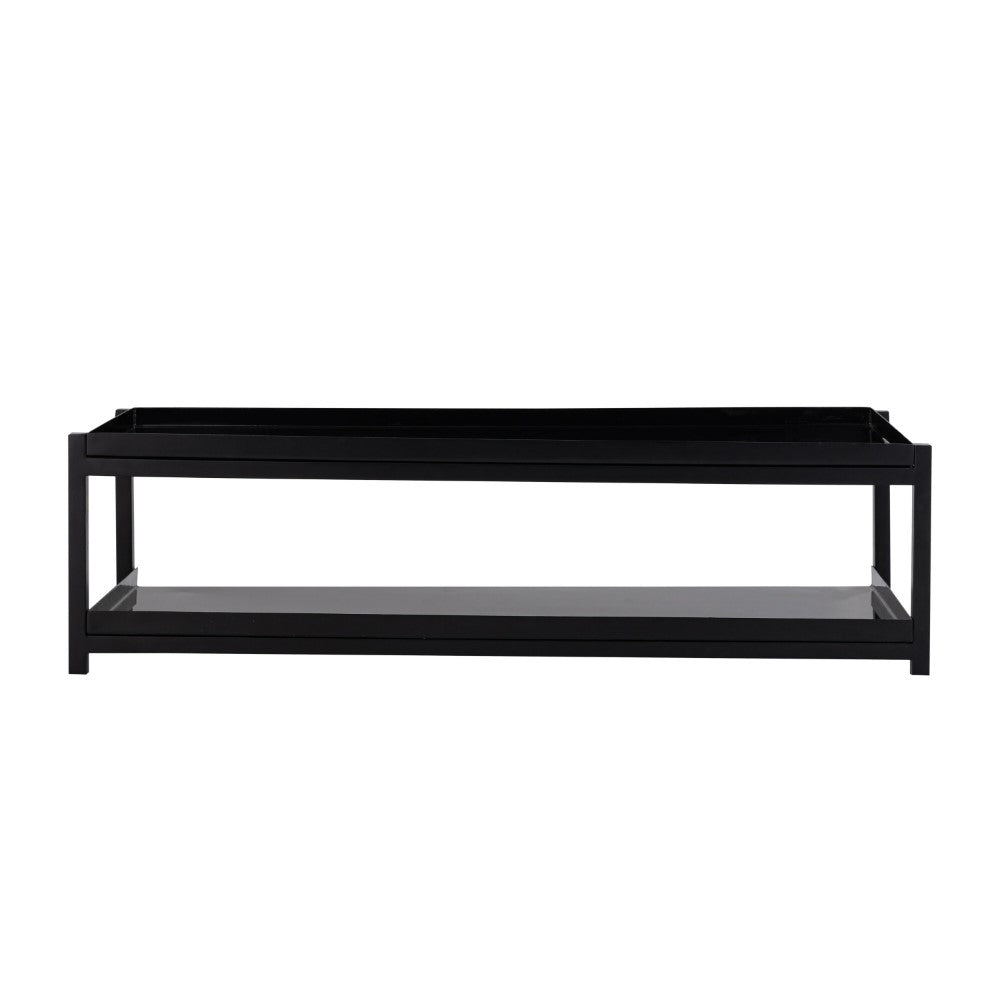 Industrial Compact 10.75" 6-Pair 2-Tier Iron Shoe Rack - Happimess