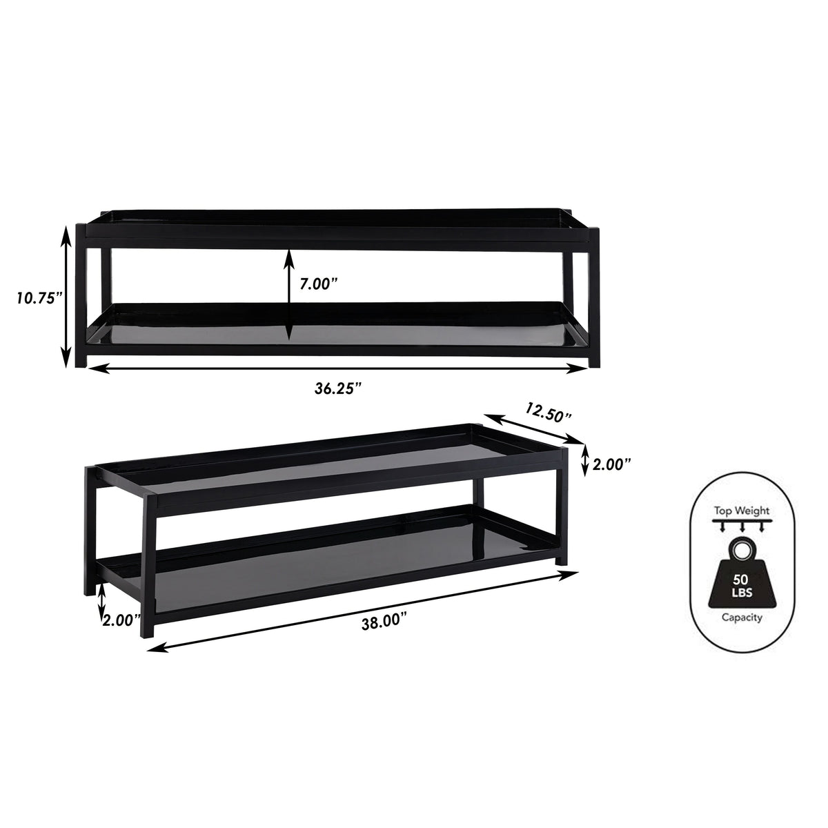 Industrial Compact 10.75" 6-Pair 2-Tier Iron Shoe Rack - Happimess