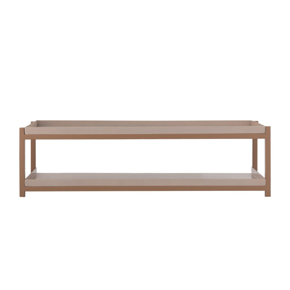 Industrial Compact 10.75" 6-Pair 2-Tier Iron Shoe Rack - Happimess