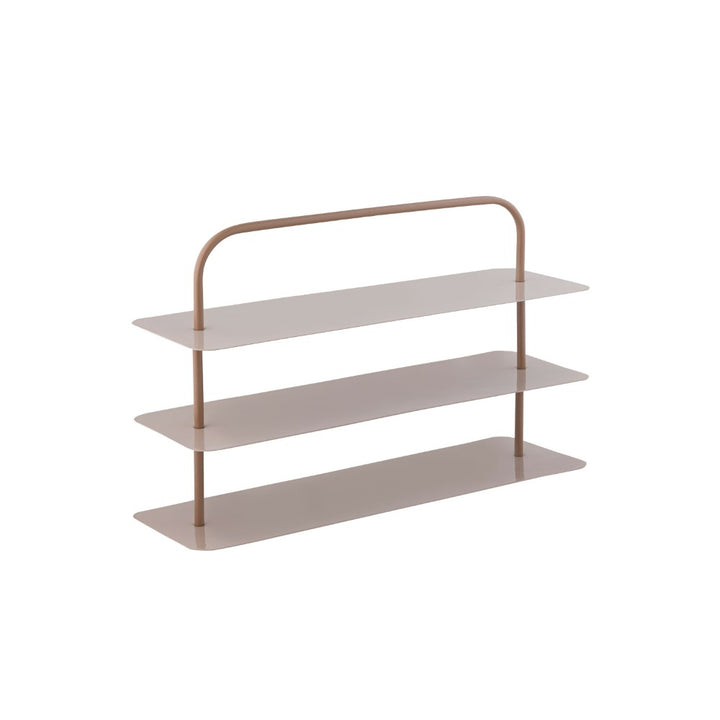 Minimalist 24.5 in. 9-Pair 3-Tier Iron Thin Flat Plate Shoe Rack
