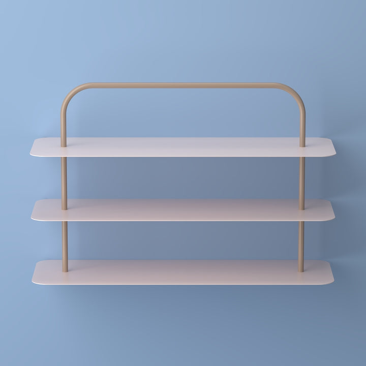 Minimalist 24.5 in. 9-Pair 3-Tier Iron Thin Flat Plate Shoe Rack