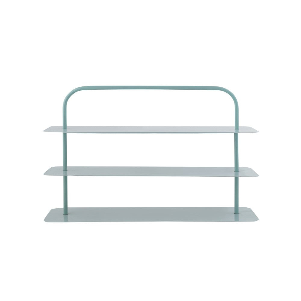 Minimalist 24.5" 9-Pair 3-Tier Iron Thin Flat Plate Shoe Rack - Happimess