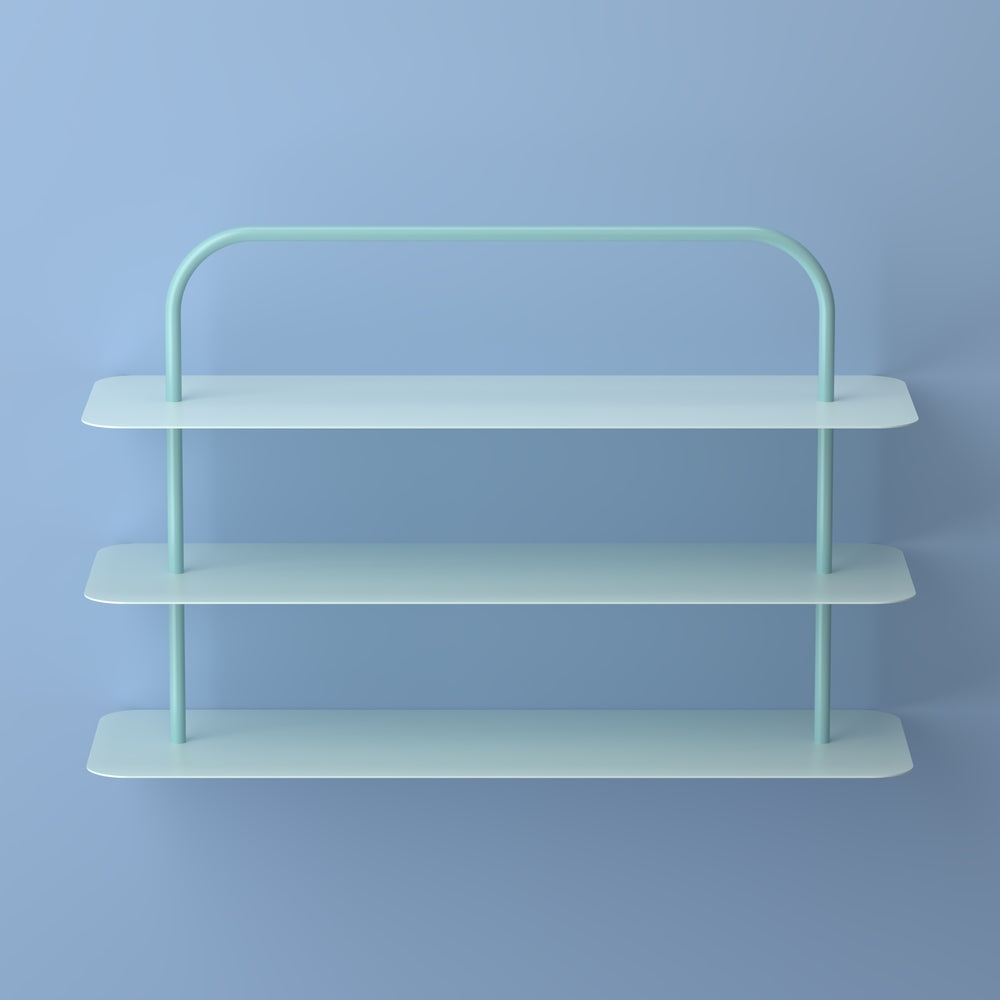 Minimalist 24.5" 9-Pair 3-Tier Iron Thin Flat Plate Shoe Rack - Happimess
