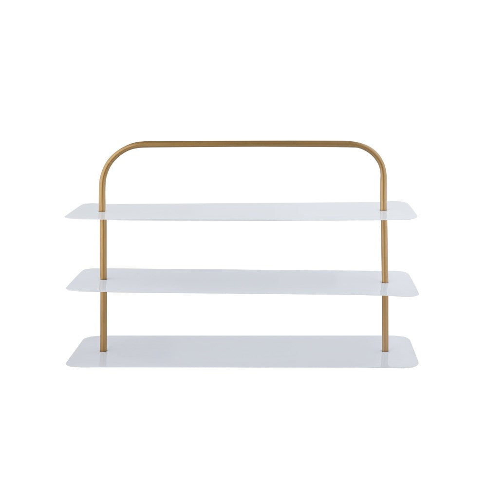 Minimalist 24.5" 9-Pair 3-Tier Iron Thin Flat Plate Shoe Rack - Happimess