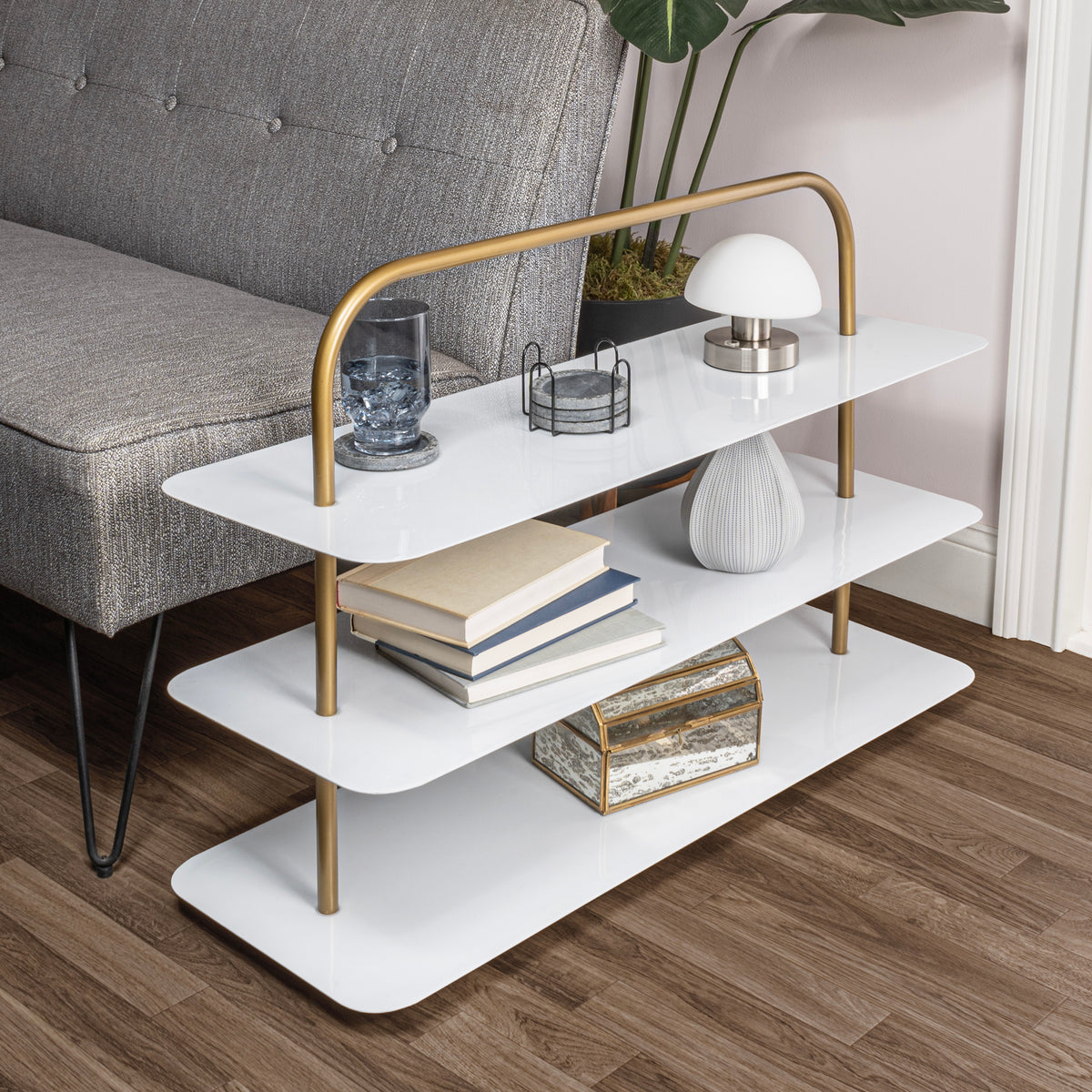 Minimalist 24.5" 9-Pair 3-Tier Iron Thin Flat Plate Shoe Rack - Happimess