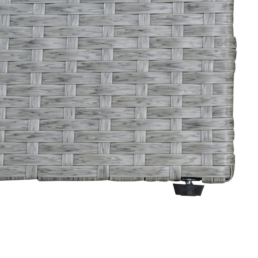 Nino 31.5" Outdoor Faux Wicker Patio Storage Box - Happimess