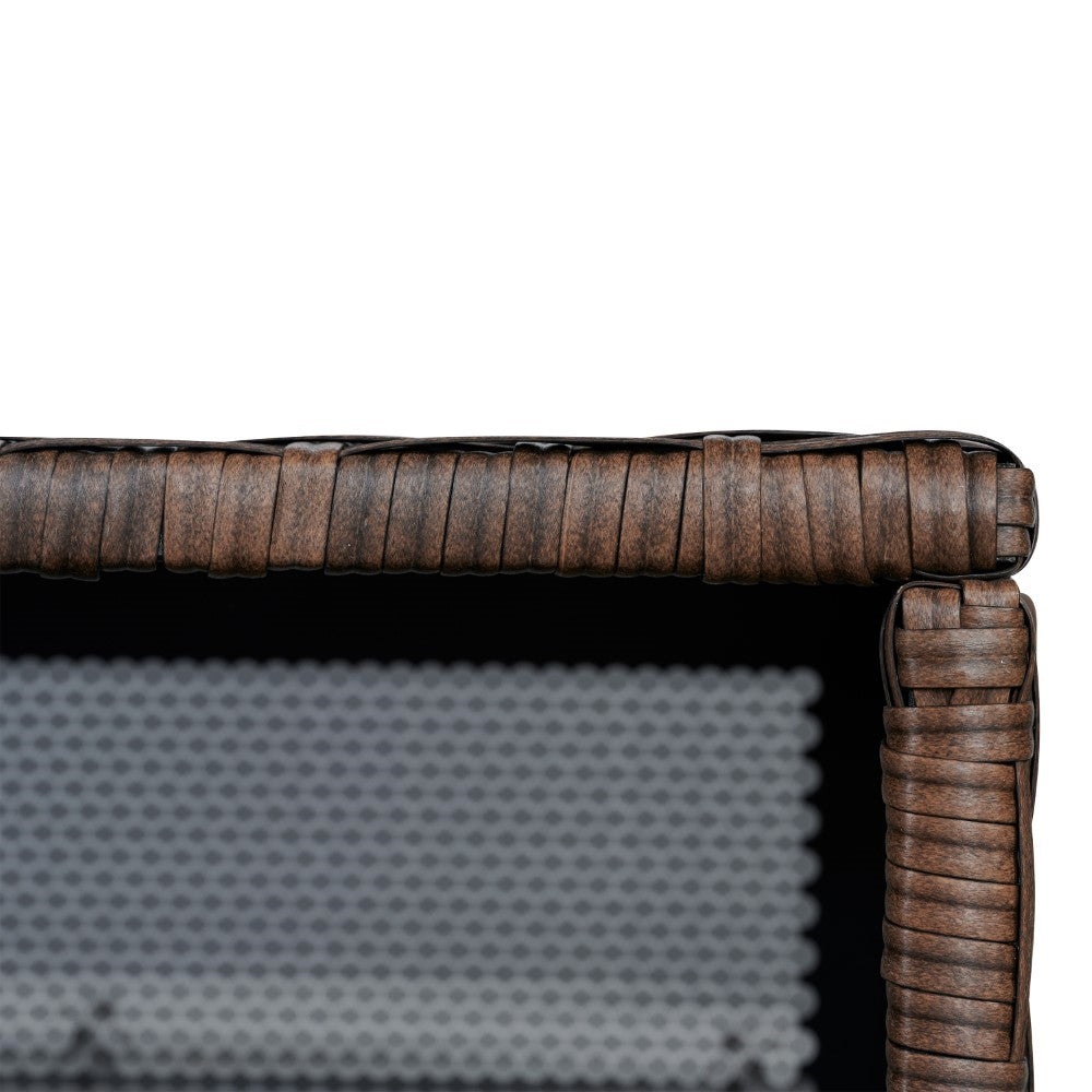 Nino 31.5" Outdoor Faux Wicker Patio Storage Box - Happimess