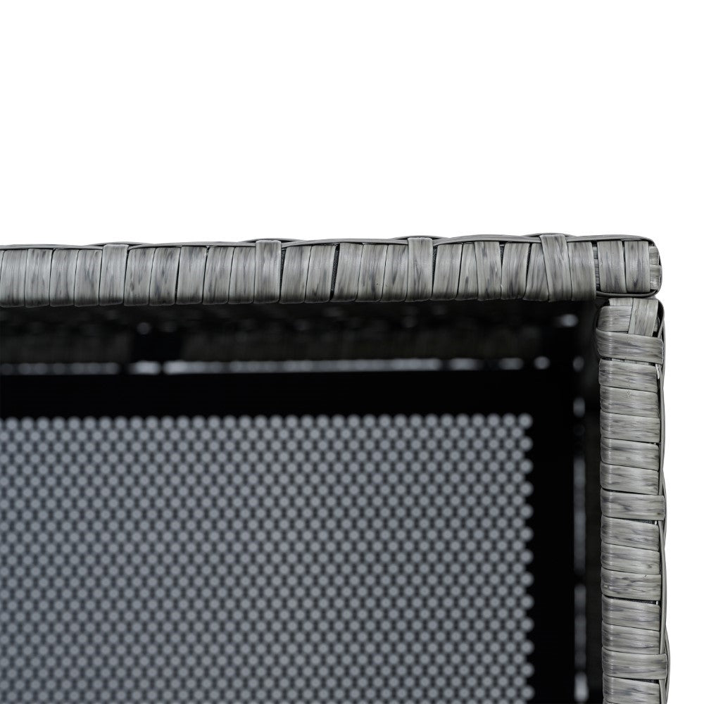 Nino 31.5" Outdoor Faux Wicker Patio Storage Box - Happimess