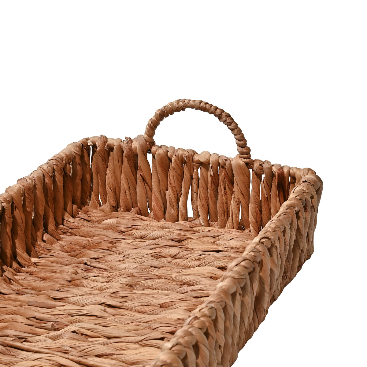 Annulus 24.61" 3-Shelf Circular Handwoven Hyacinth Wall Rack - Happimess