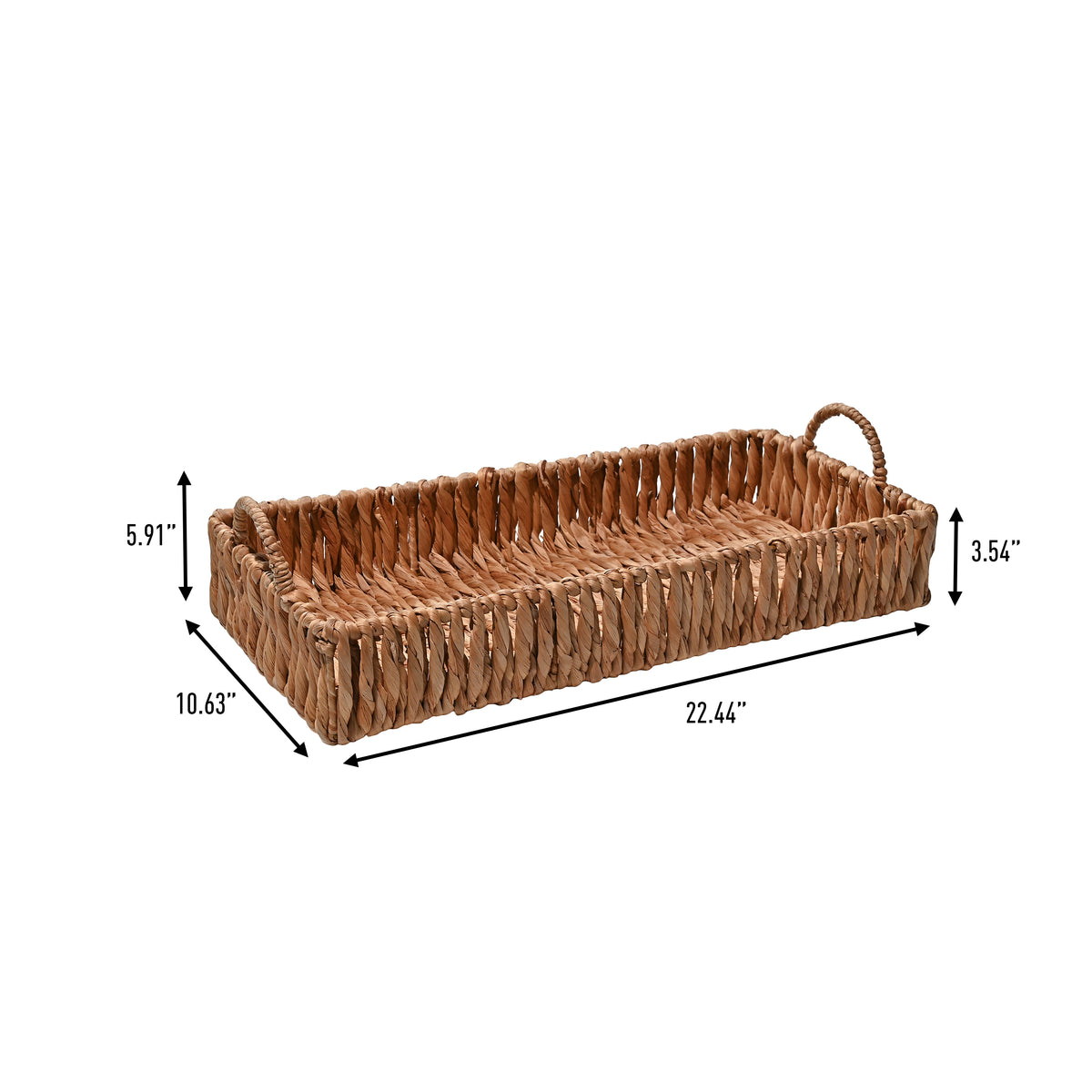 Annulus 24.61" 3-Shelf Circular Handwoven Hyacinth Wall Rack - Happimess