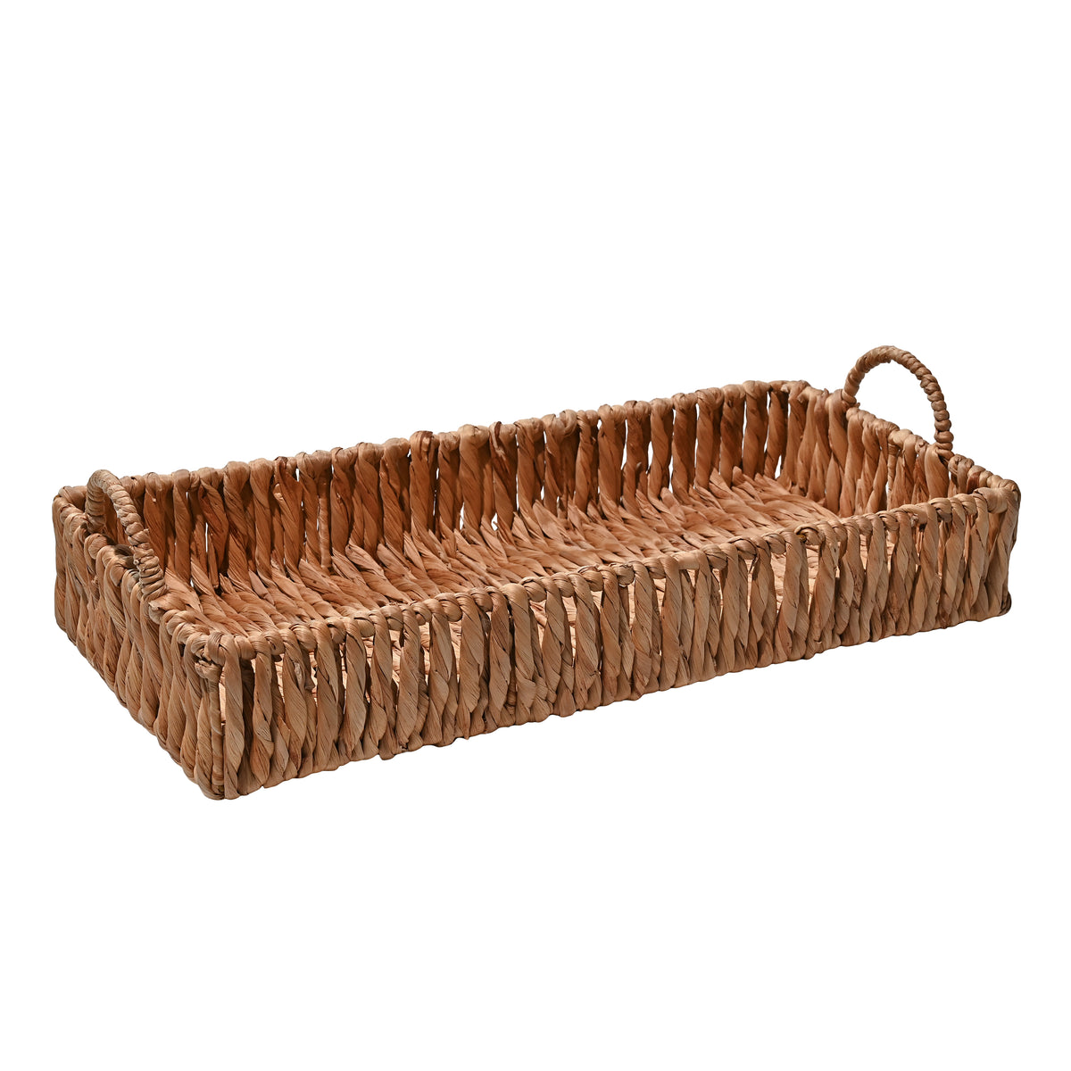 Annulus 24.61" 3-Shelf Circular Handwoven Hyacinth Wall Rack - Happimess