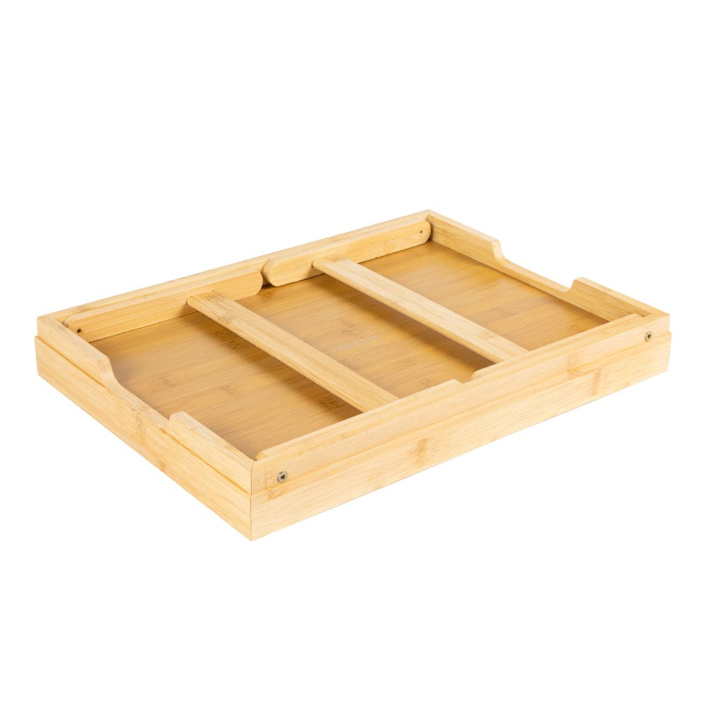 Alora 16 in. W x 11.7 in. D Handcrafted Bamboo Breakfast Bed Tray with