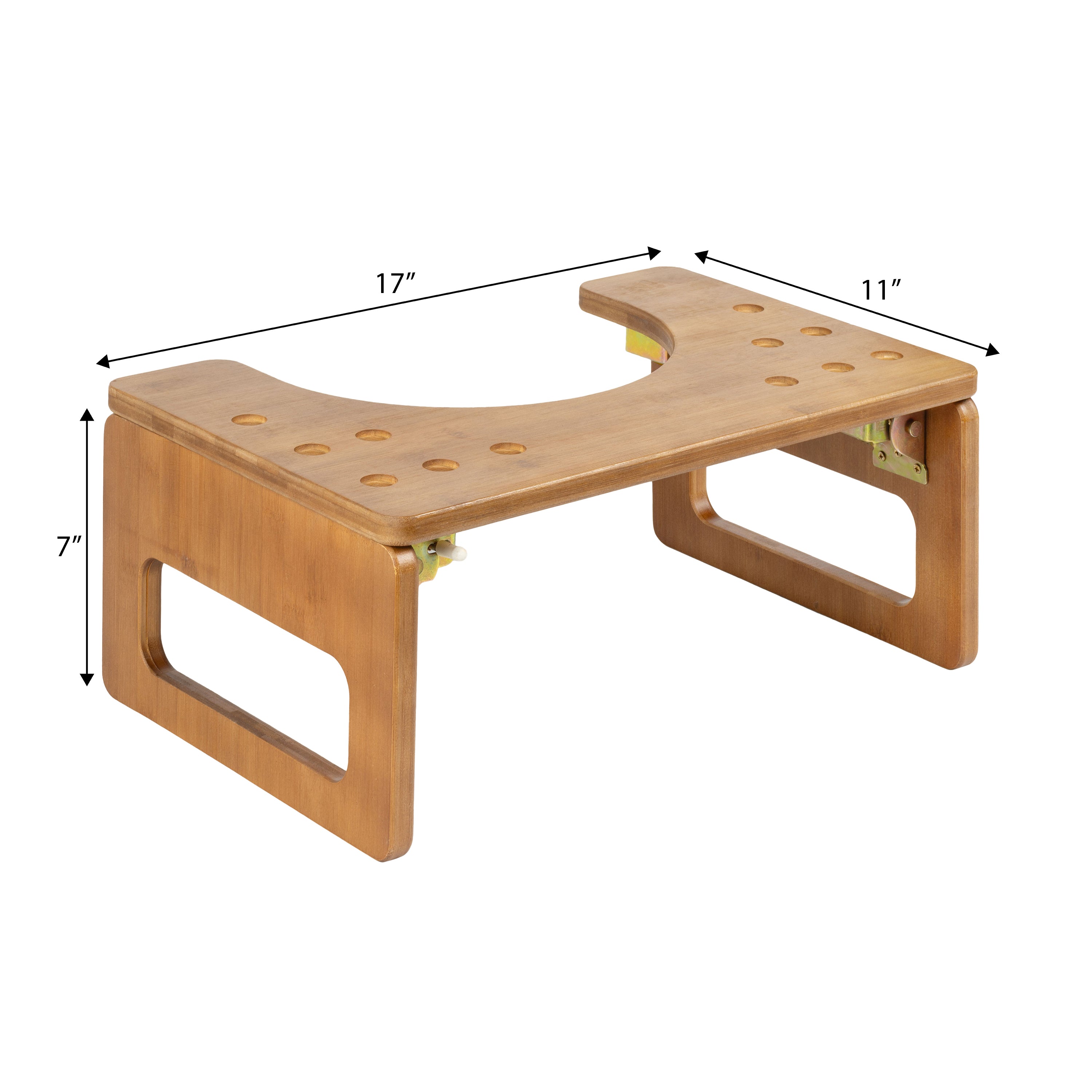 Koji 7 in. H Handcrafted Bamboo Foldable Space-Saving Squat Toilet Pot