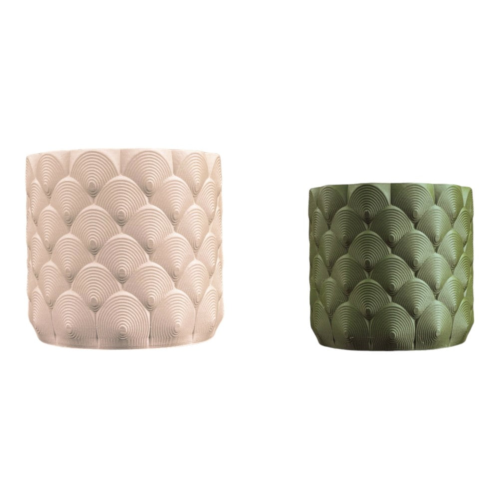 Syrie Eco-Friendly 3D Printed Planters with Drainage (Set of 2) - Happimess