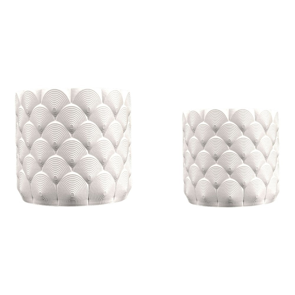 Syrie Eco-Friendly 3D Printed Planters with Drainage (Set of 2) - Happimess