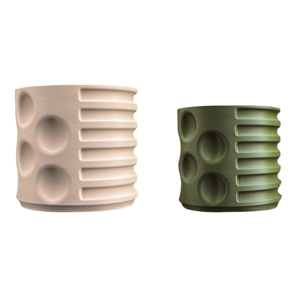 Elvin Modern Eco-Friendly 3D Printed Planters with Drainage (Set of 2) - Happimess