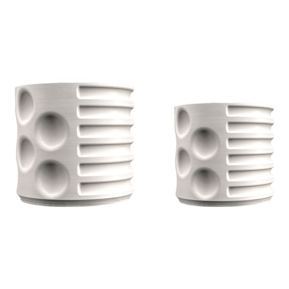 Elvin Modern Eco-Friendly 3D Printed Planters with Drainage (Set of 2) - Happimess