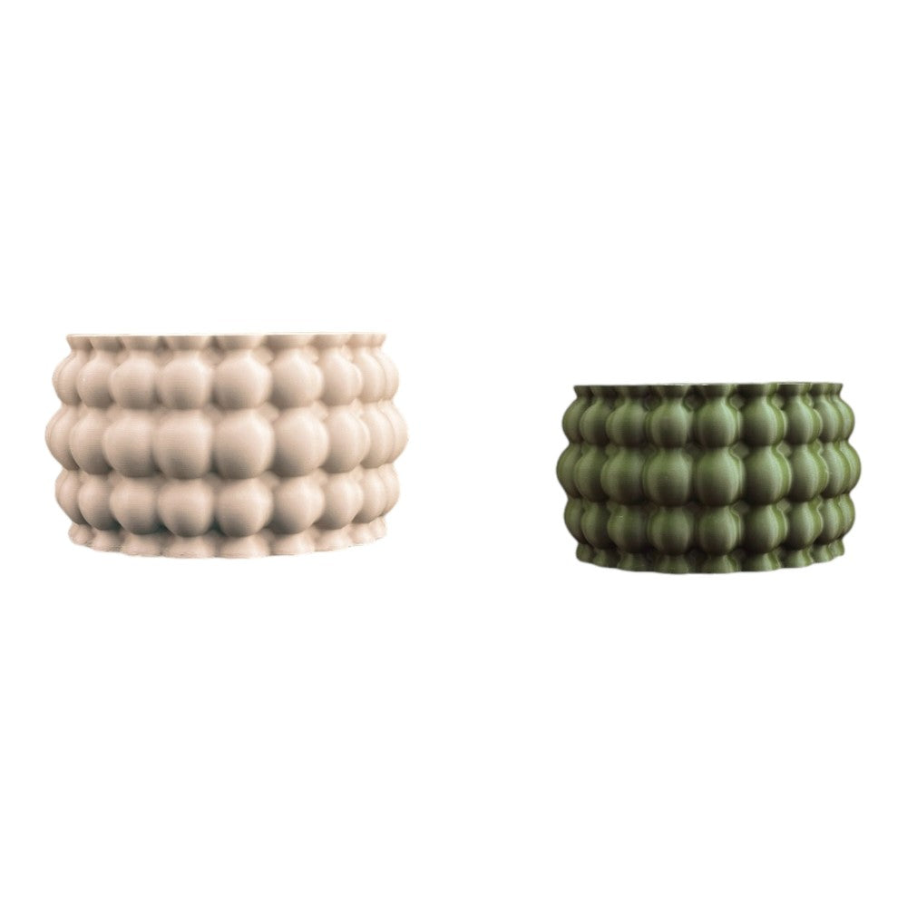 Cindy Eco-Friendly 3D Printed Planters with Drainage (Set of 2) - Happimess
