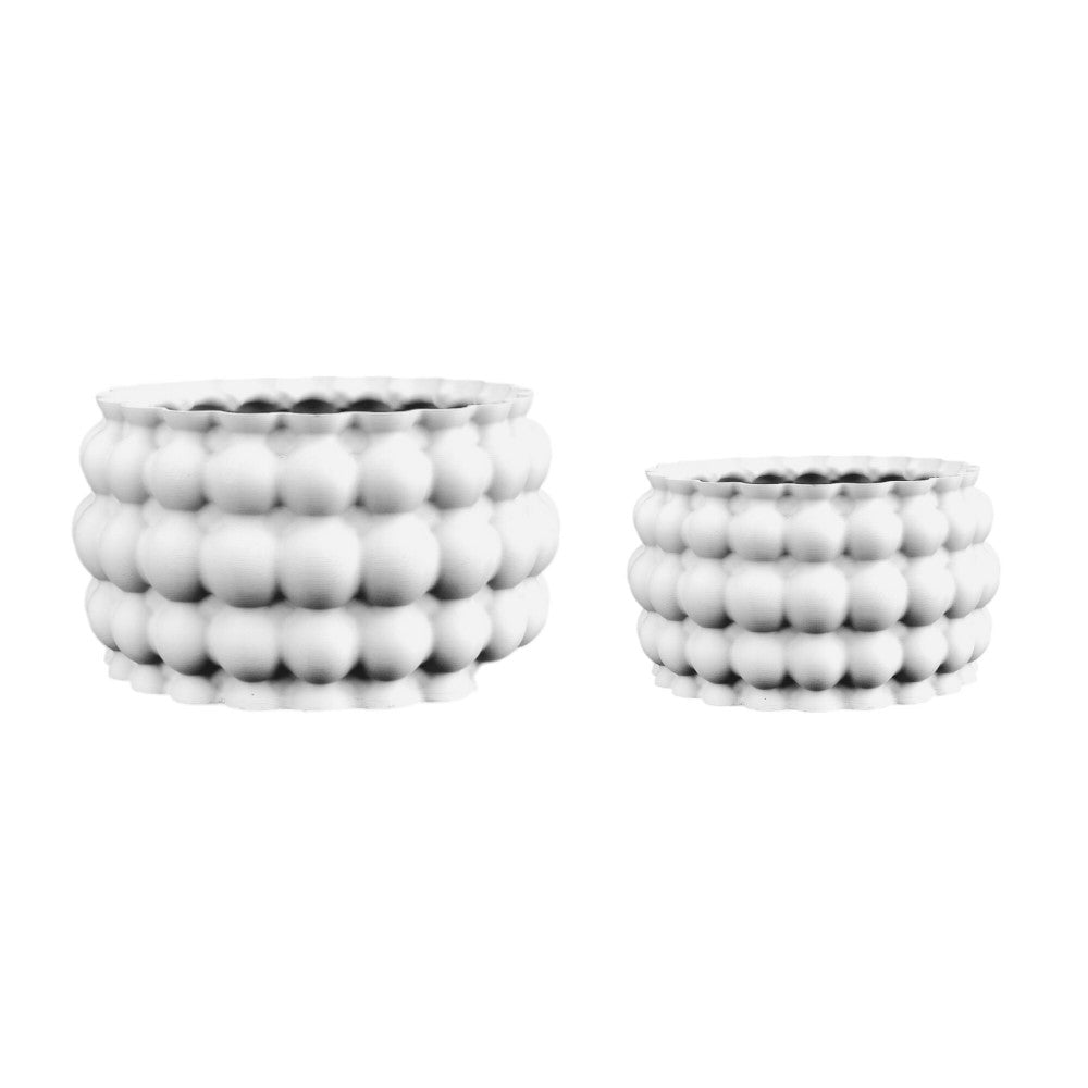 Cindy Eco-Friendly 3D Printed Planters with Drainage (Set of 2) - Happimess