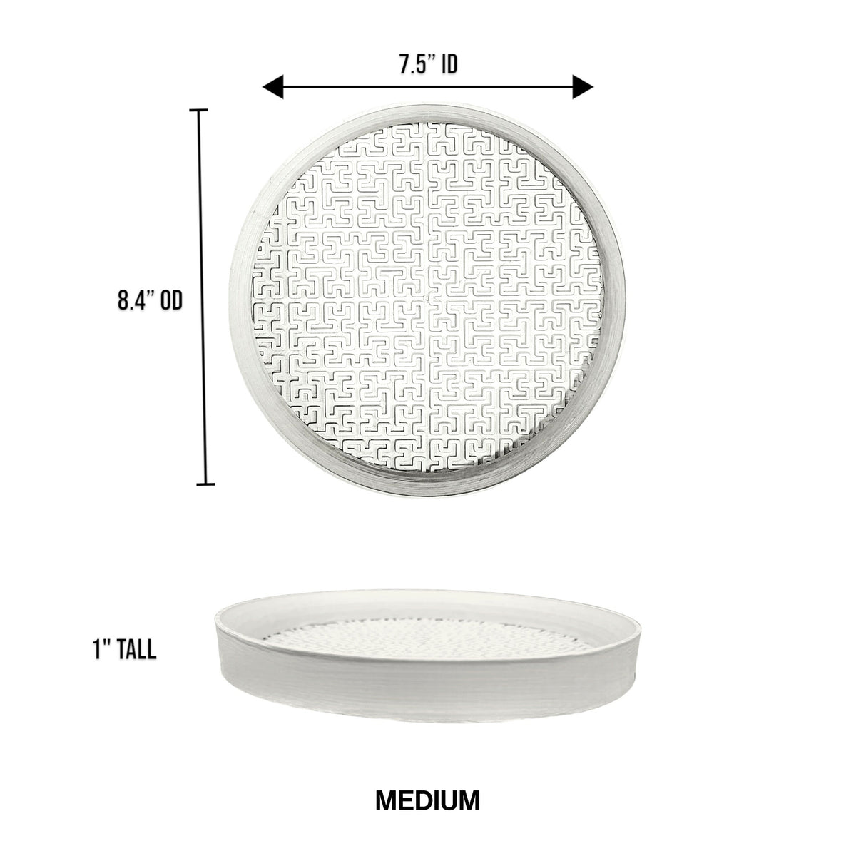 Drew Modern Geometric Indoor Eco-Friendly 3D Printed Plant Saucer - Happimess