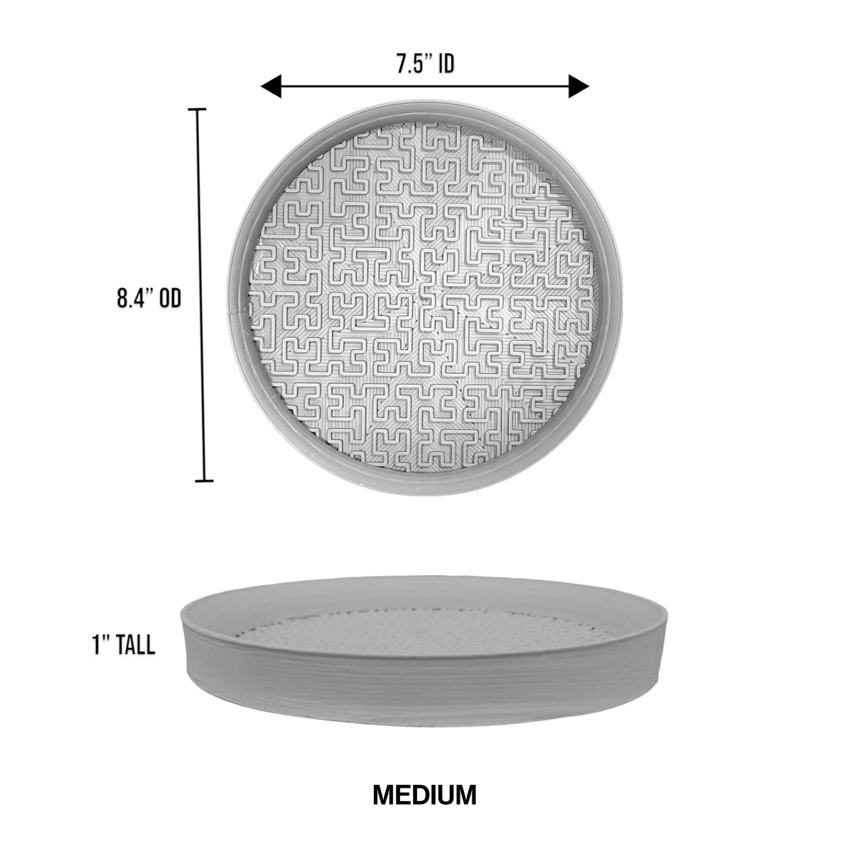 Drew Modern Geometric Indoor Eco-Friendly 3D Printed Plant Saucer - Happimess