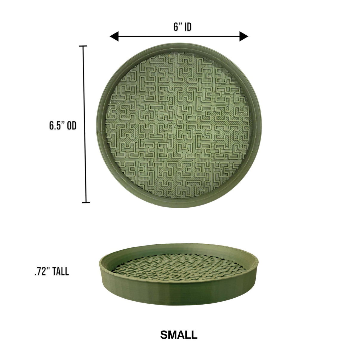 Drew Modern Geometric Indoor Eco-Friendly 3D Printed Plant Saucer - Happimess
