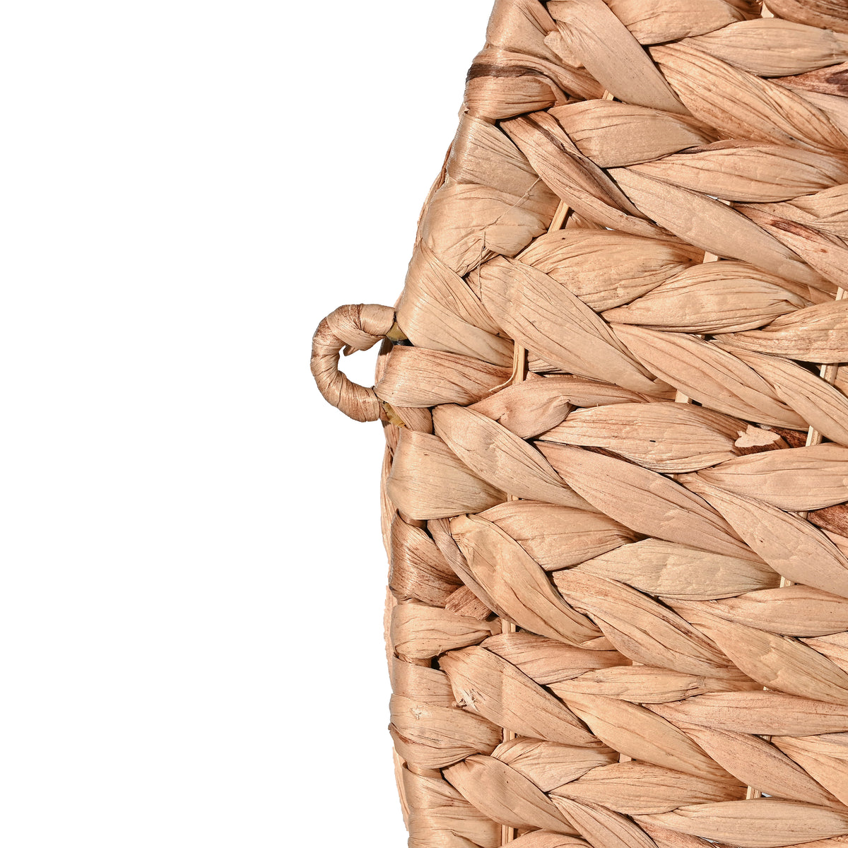 Annulus 24.61" 3-Shelf Circular Handwoven Hyacinth Wall Rack - Happimess
