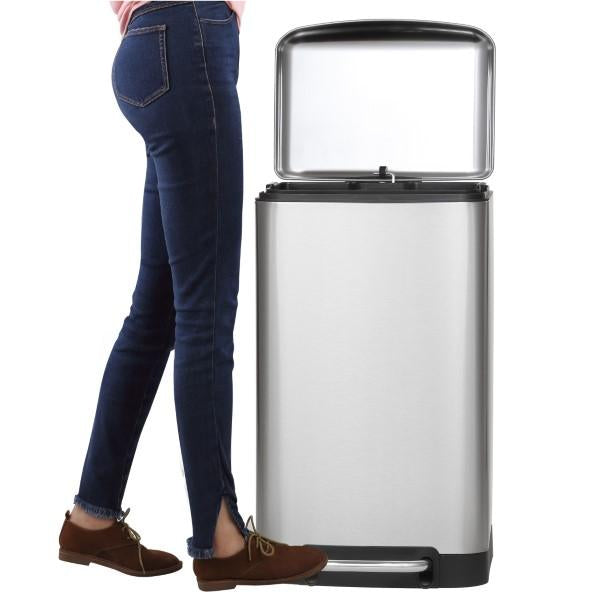 Ashley 30 Liter/8 Gallon Trash Can with Free Mini Ashley - Happimess