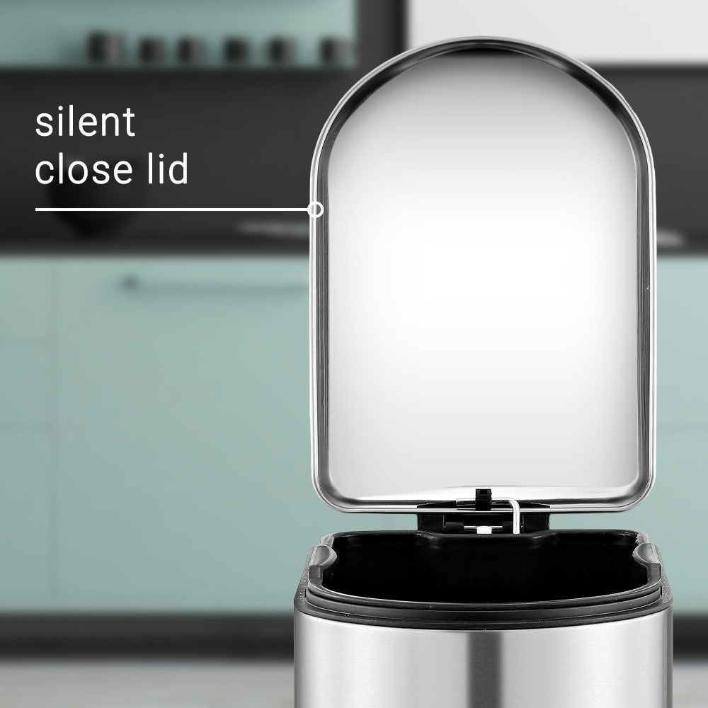 Slyd 40 Liter/10.6 Gallon Step-Open Trash Can - Happimess