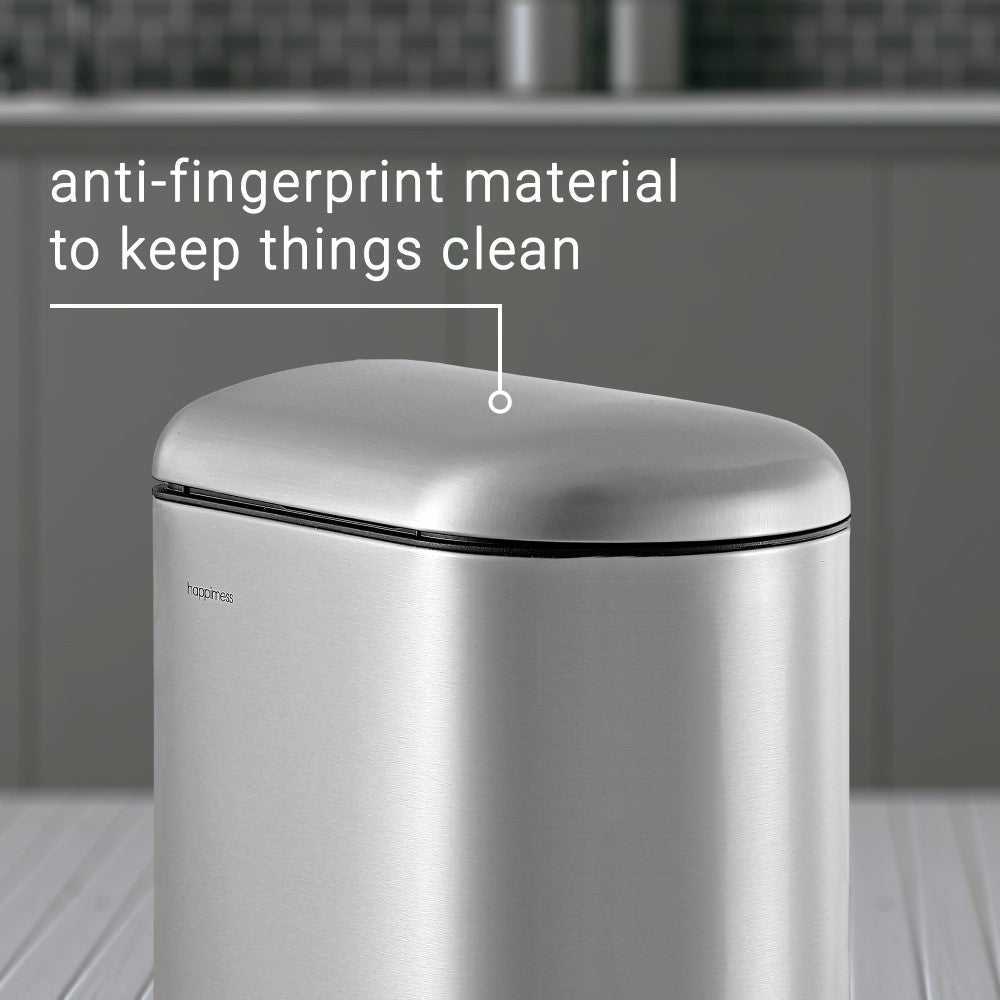 Slyd 40 Liter/10.6 Gallon Step-Open Trash Can - Happimess