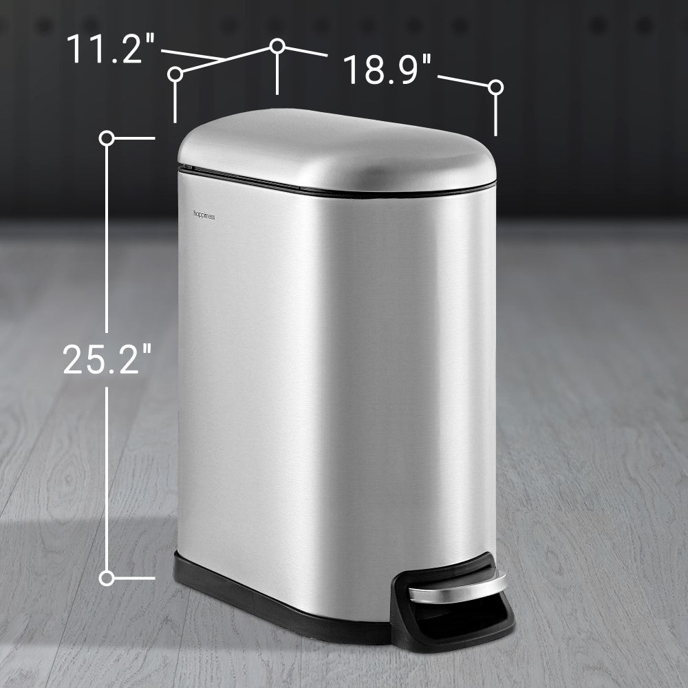 Slyd 40 Liter/10.6 Gallon Step-Open Trash Can - Happimess