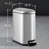 Slyd 40 Liter/10.6 Gallon Step-Open Trash Can