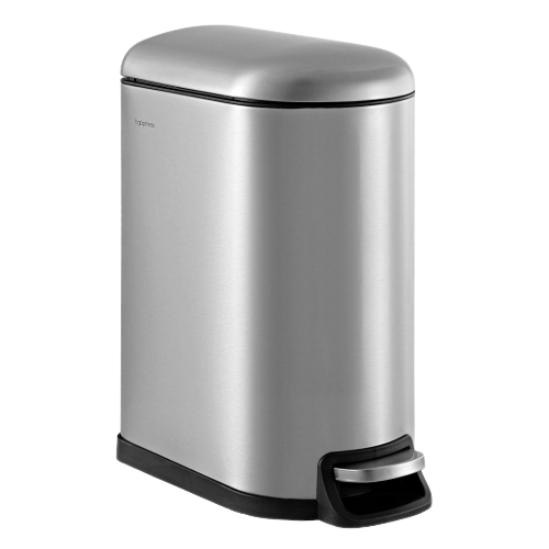 Slyd 40 Liter/10.6 Gallon Step-Open Trash Can - Happimess