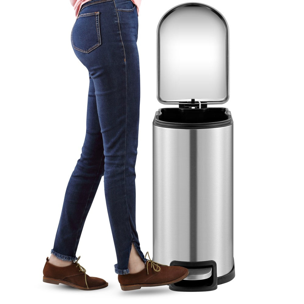 Slyd 40 Liter/10.6 Gallon Step-Open Trash Can - Happimess