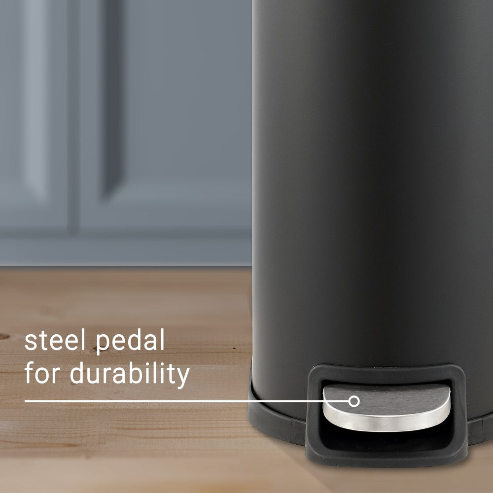 Slyd 40 Liter/10.6 Gallon Step-Open Trash Can - Happimess