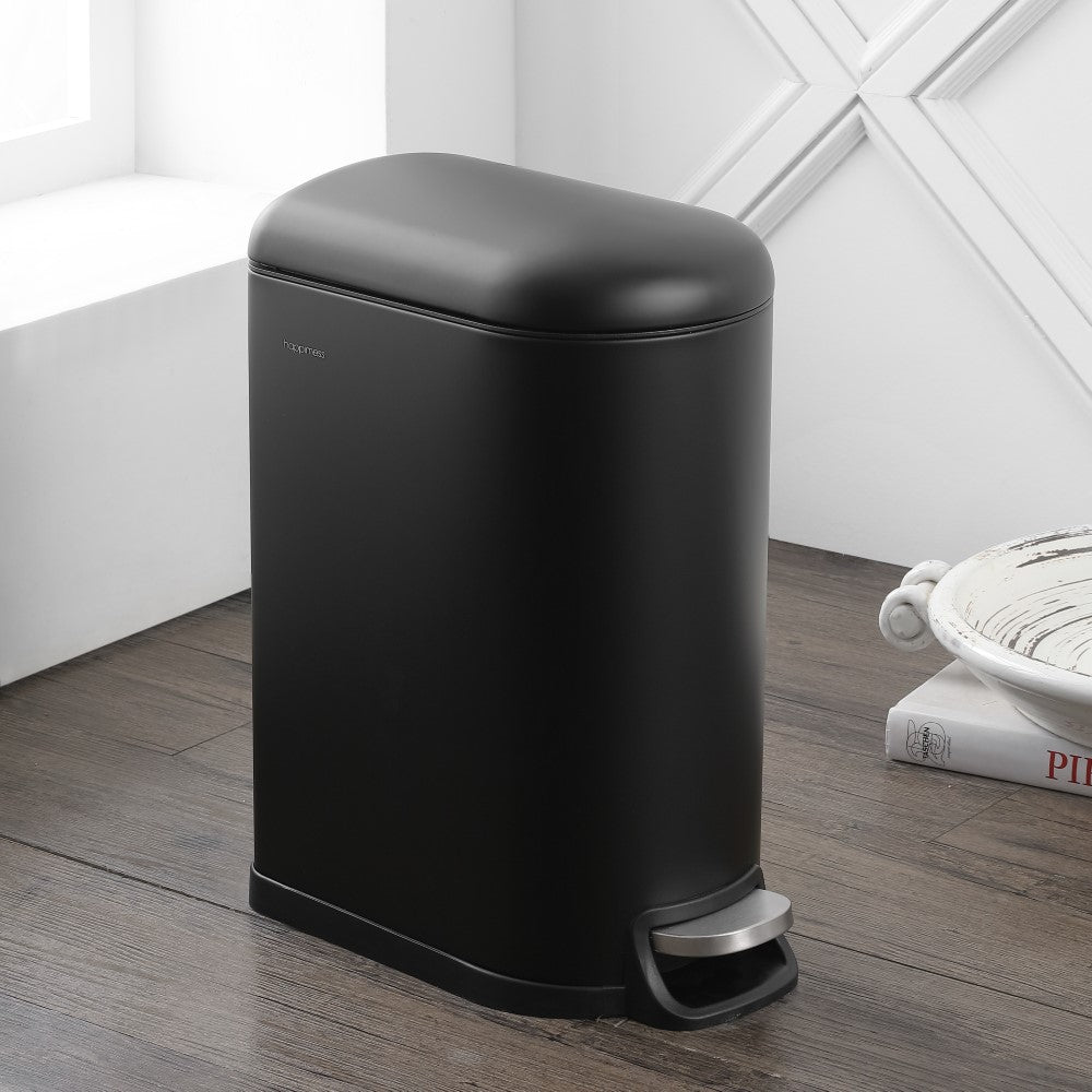 Slyd 40 Liter/10.6 Gallon Step-Open Trash Can - Happimess