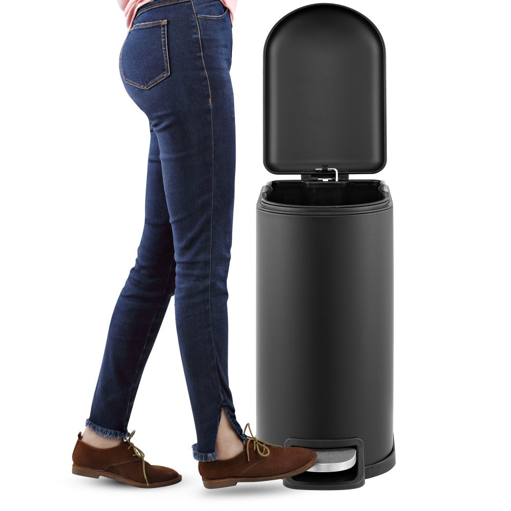 Slyd 40 Liter/10.6 Gallon Step-Open Trash Can - Happimess