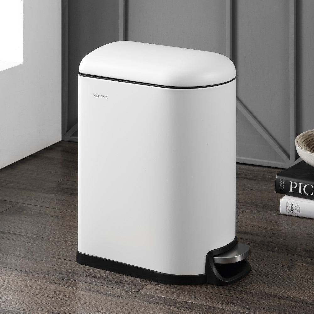 Slyd 40 Liter/10.6 Gallon Step-Open Trash Can - Happimess