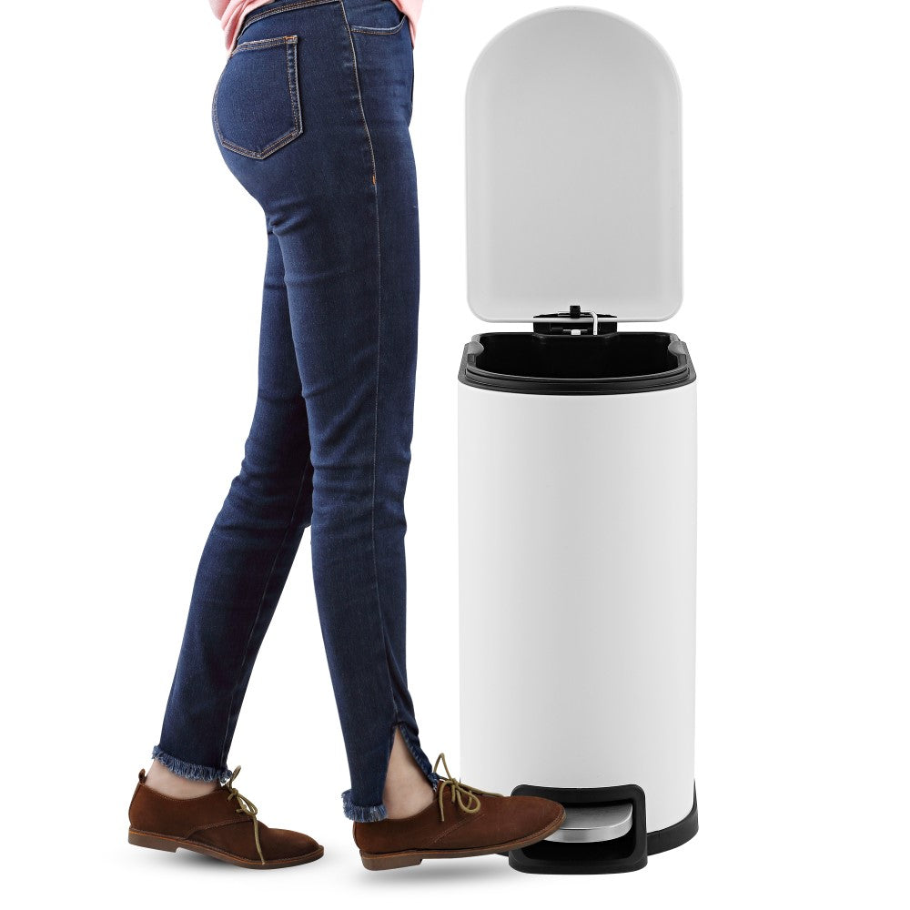 Slyd 40 Liter/10.6 Gallon Step-Open Trash Can - Happimess