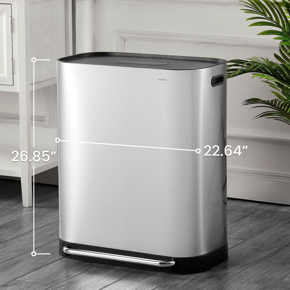 Beni 60 Liter/16 Gallon Kitchen Trash/Recycling Trash Can - Happimess