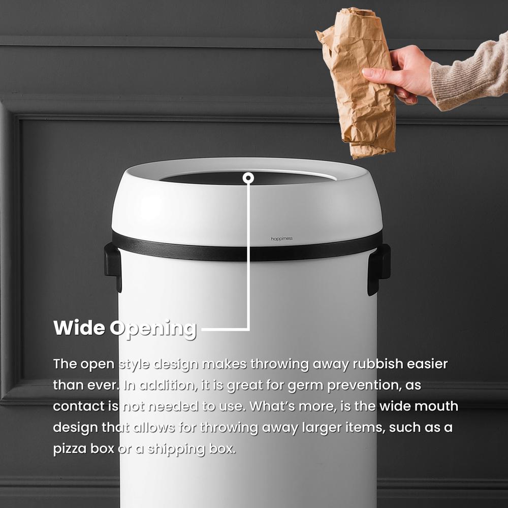 Chuck 65 Liter/17.2 Gallon Kitchen/Office Trash Can - Happimess