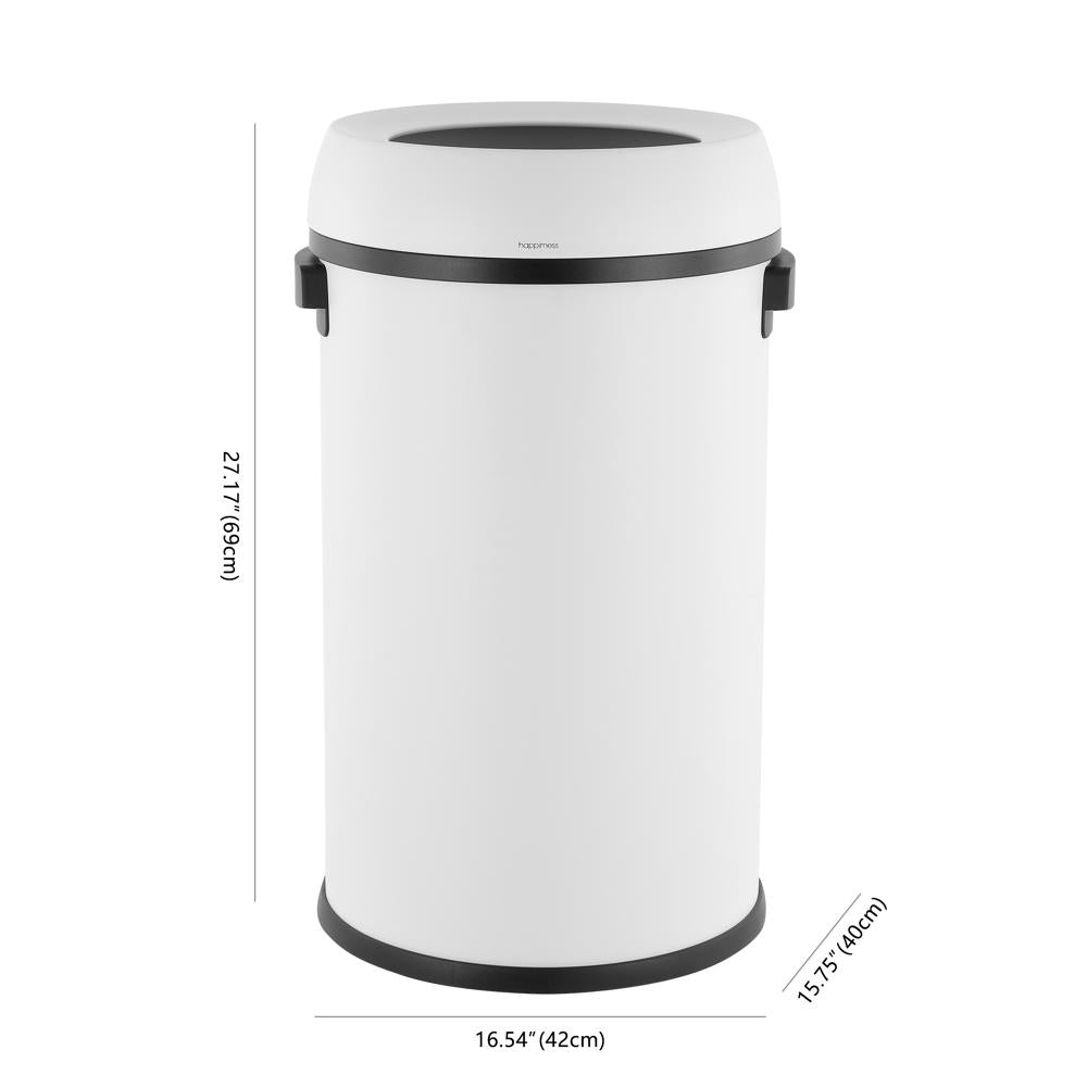 Chuck 65 Liter/17.2 Gallon Kitchen/Office Trash Can - Happimess