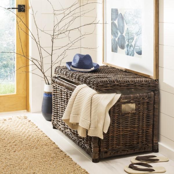 Elijah 30" Wicker Storage Trunk - Happimess